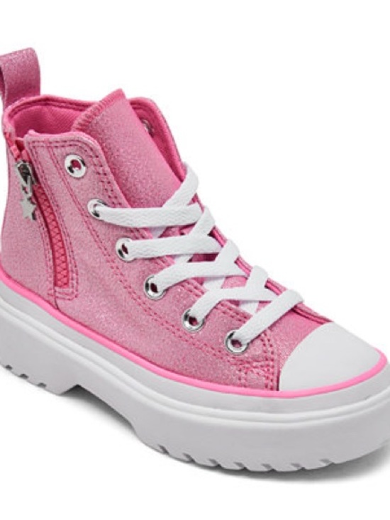 Converse Other - Converse Kids Girls Platform Lugged Pink Size 2.5 VGUC